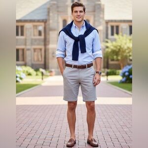 J. Crew Stretch Chino Shorts Grey Sz 30